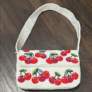 Viral Cherry Beaded Women's Bag